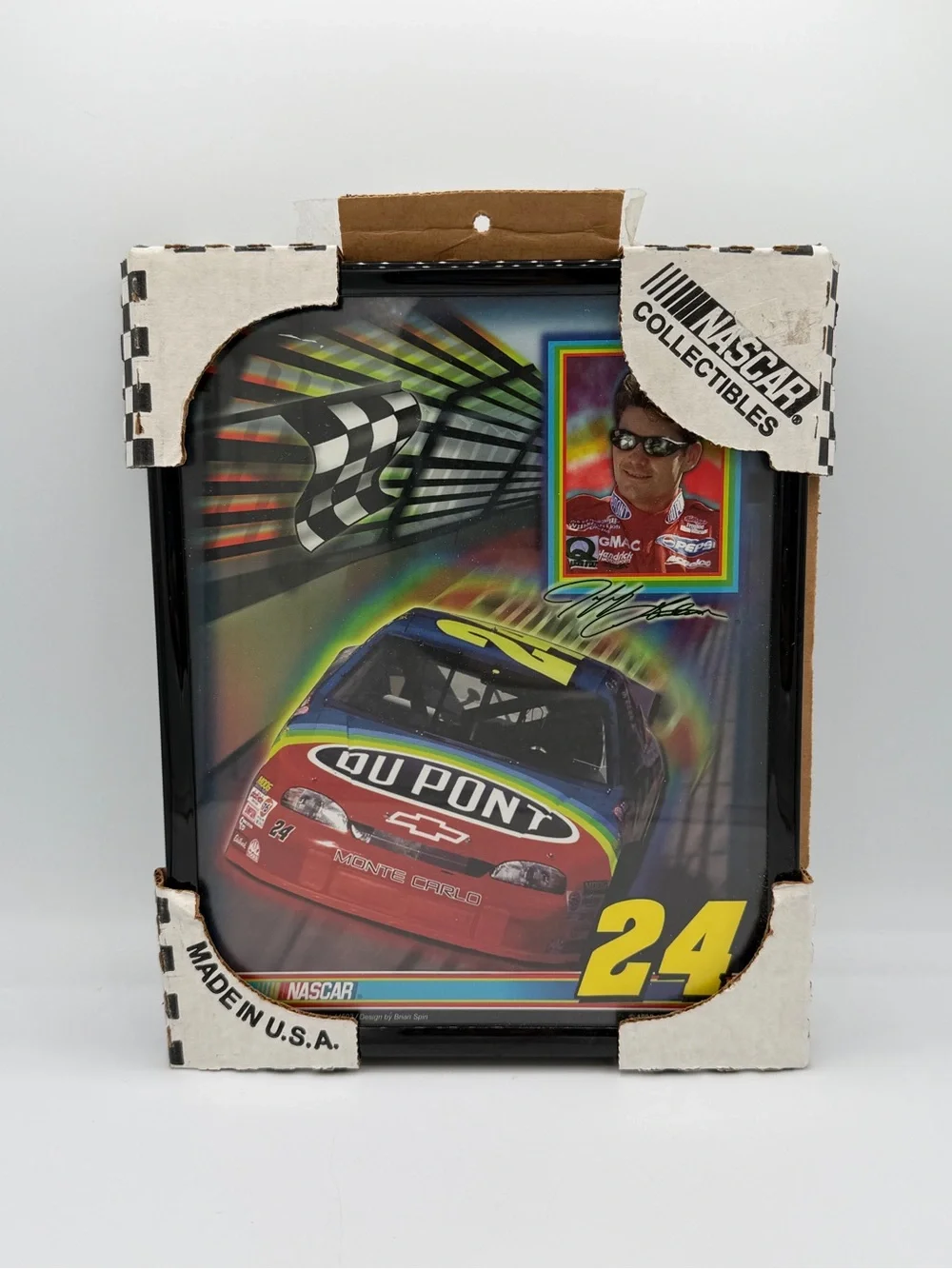Nascar Jeff Gordon Rainbow DuPont No. 24 Wall Plaque